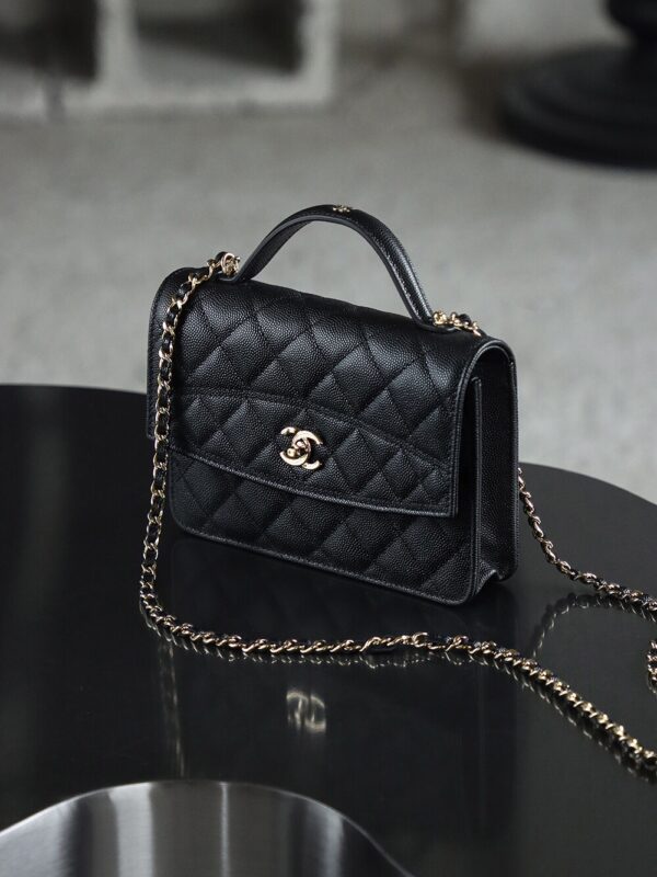 img_6657-2 God Factory Chanel 25C Chain Backpack Black Pale GHW Size 18*14*3 cm