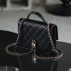 God Factory Chanel 25C Chain Backpack Black Pale GHW Size 18*14*3 cm