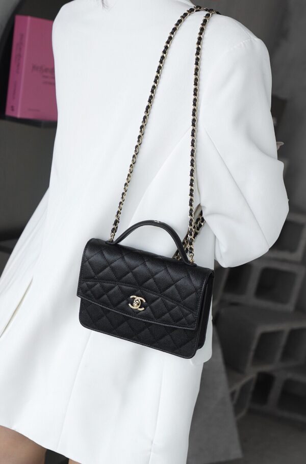 img_6676-2 God Factory Chanel 25C Chain Backpack Black Pale GHW Size 18*14*3 cm