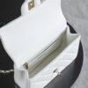 God Factory Chanel CF Mini HandBags White GR Original Sheep Leather Pale GHW Size 12*20*6 cm