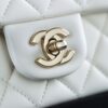 God Factory Chanel CF Mini HandBags White GR Original Sheep Leather Pale GHW Size 12*20*6 cm