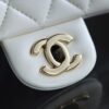 God Factory Chanel CF Mini HandBags White GR Original Sheep Leather Pale GHW Size 12*20*6 cm