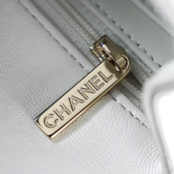 God Factory Chanel CF Mini HandBags White GR Original Sheep Leather Pale GHW Size 12*20*6 cm