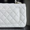 God Factory Chanel CF Mini HandBags White GR Original Sheep Leather Pale GHW Size 12*20*6 cm