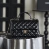 God Factory Chanel CF Mini HandBags Black GR Original Sheep Leather Pale GHW Size 12*20*6 cm