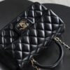 God Factory Chanel CF Mini HandBags Black GR Original Sheep Leather Pale GHW Size 12*20*6 cm
