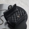 God Factory Chanel CF Mini HandBags Black GR Original Sheep Leather Pale GHW Size 12*20*6 cm