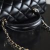 God Factory Chanel CF Mini HandBags Black GR Original Sheep Leather Pale GHW Size 12*20*6 cm