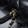God Factory Chanel CF Mini HandBags Black GR Original Sheep Leather Pale GHW Size 12*20*6 cm