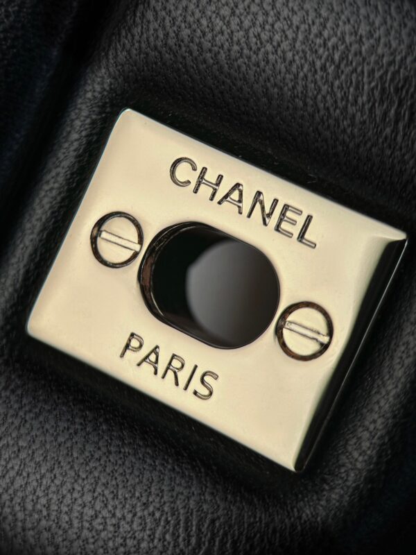 God Factory Chanel CF Mini HandBags Black GR Original Sheep Leather Pale GHW Size 12*20*6 cm