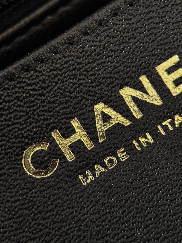 God Factory Chanel CF Mini HandBags Black GR Original Sheep Leather Pale GHW Size 12*20*6 cm
