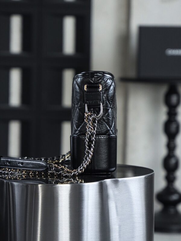 img_6823-2 God Factory Chanel Gabrielle Hobo Medium Retro Hardware Black Size 21*28*10cm