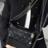 God Factory Chanel Gabrielle Hobo Medium Retro Hardware Black Size 21*28*10cm