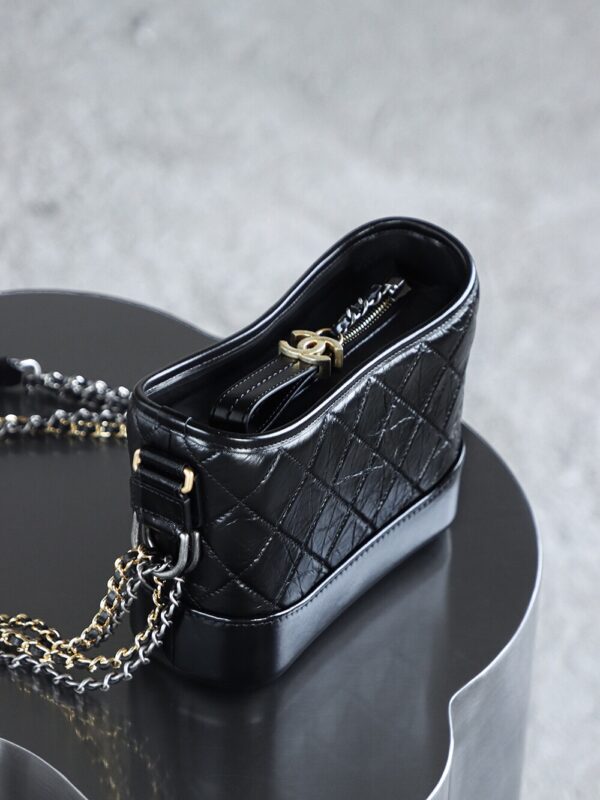 God Factory Chanel Gabrielle Hobo Small Retro Hardware Black Size 15*20*8cm