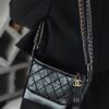 God Factory Chanel Gabrielle Hobo Small Retro Hardware Black Size 15*20*8cm