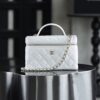 God Factory Chanel Lunch Box Bag White impala Leather Size 17*19.5*5cm Gold Hardware