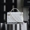 God Factory Chanel Lunch Box Bag White impala Leather Size 17*19.5*5cm Gold Hardware