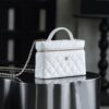 God Factory Chanel Lunch Box Bag White impala Leather Size 17*19.5*5cm Gold Hardware