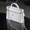 God Factory Chanel Lunch Box Bag White impala Leather Size 17*19.5*5cm Gold Hardware
