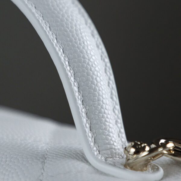 God Factory Chanel Lunch Box Bag White impala Leather Size 17*19.5*5cm Gold Hardware