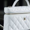 God Factory Chanel Lunch Box Bag White impala Leather Size 17*19.5*5cm Gold Hardware