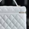 God Factory Chanel Lunch Box Bag White impala Leather Size 17*19.5*5cm Gold Hardware