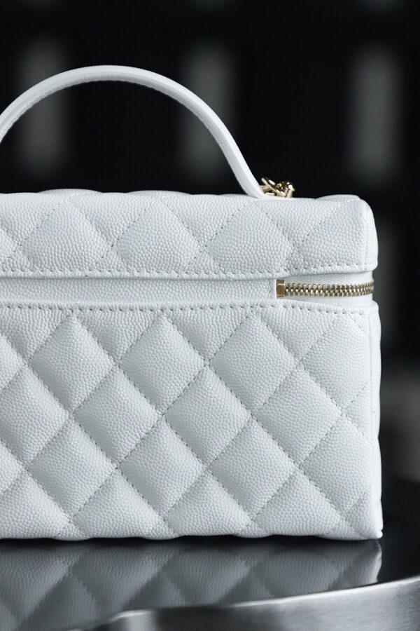 God Factory Chanel Lunch Box Bag White impala Leather Size 17*19.5*5cm Gold Hardware