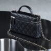 God Factory Chanel Lunch Box Bag Black impala Leather Size 17*19.5*5cm Gold Hardware