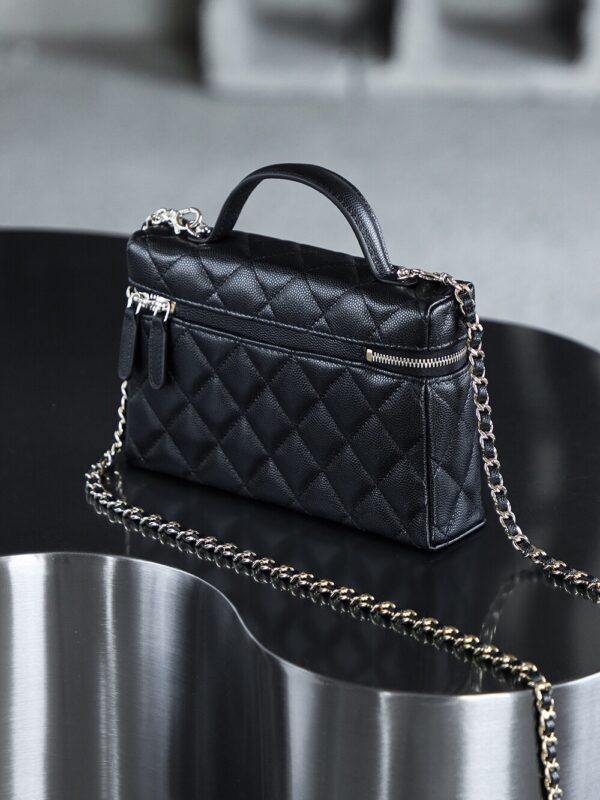 God Factory Chanel Lunch Box Bag Black impala Leather Size 17*19.5*5cm Gold Hardware
