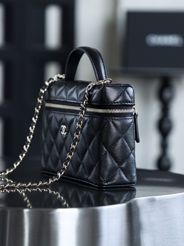 God Factory Chanel Lunch Box Bag Black impala Leather Size 17*19.5*5cm Gold Hardware