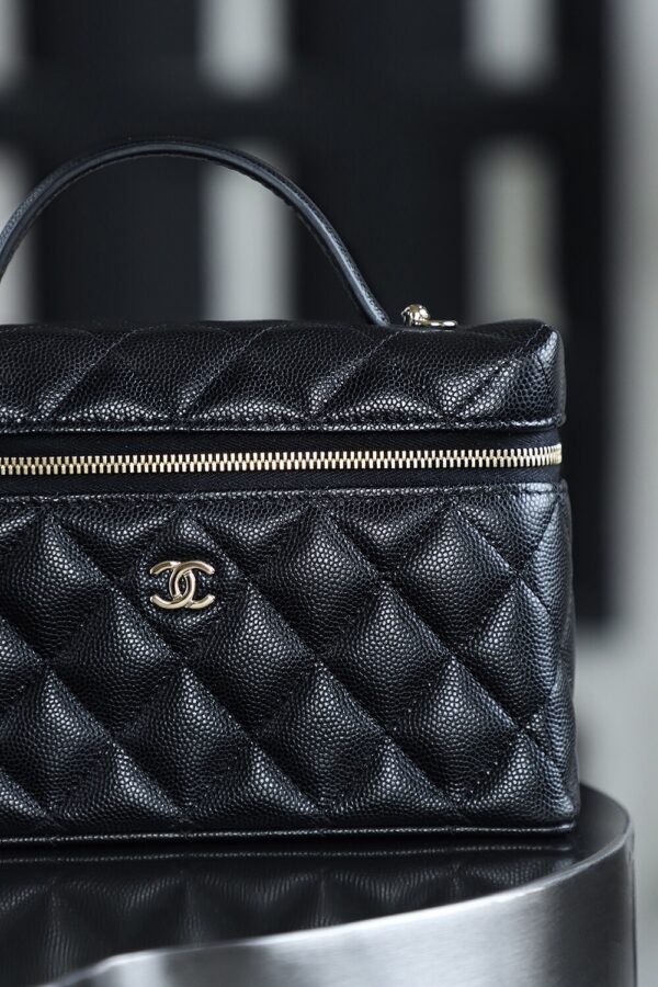 God Factory Chanel Lunch Box Bag Black impala Leather Size 17*19.5*5cm Gold Hardware