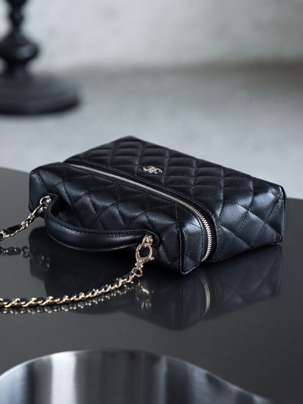 God Factory Chanel Lunch Box Bag Black impala Leather Size 17*19.5*5cm Gold Hardware