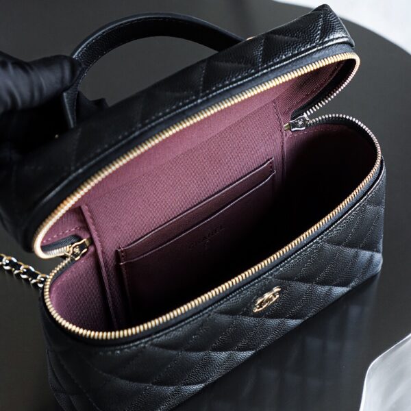 God Factory Chanel Lunch Box Bag Black impala Leather Size 17*19.5*5cm Gold Hardware