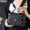 God Factory Chanel Lunch Box Bag Black impala Leather Size 17*19.5*5cm Gold Hardware