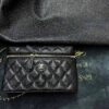 God Factory Chanel Lunch Box Bag Black impala Leather Size 17*19.5*5cm Gold Hardware