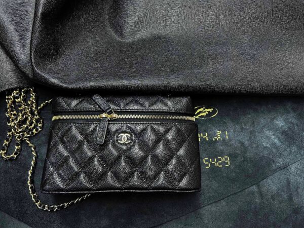 God Factory Chanel Lunch Box Bag Black impala Leather Size 17*19.5*5cm Gold Hardware