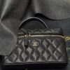 God Factory Chanel Lunch Box Bag Black impala Leather Size 17*19.5*5cm Gold Hardware