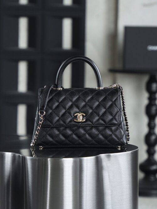 God Factory Chanel CoCo Handle Small HAAS Leather Size 14*24*10cm Pale Gold Hardware