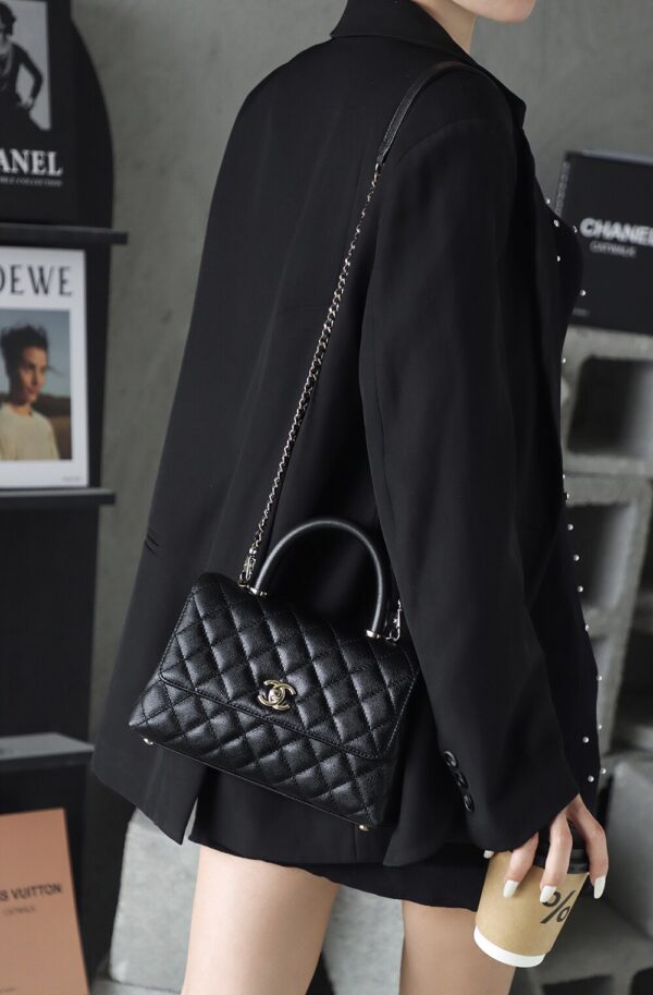 God Factory Chanel CoCo Handle Small HAAS Leather Size 14*24*10cm Pale Gold Hardware