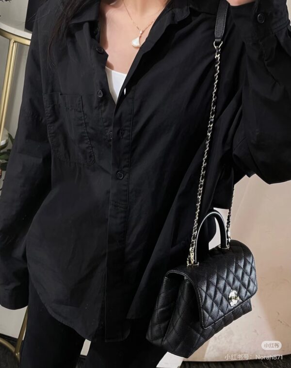 God Factory Chanel CoCo Handle Small HAAS Leather Size 14*24*10cm Pale Gold Hardware