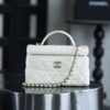 God Factory Chanel 25C Box Bags White impala Leather Size 17*19.5*5cm Pale Gold Hardware
