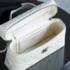 God Factory Chanel 25C Box Bags White impala Leather Size 17*19.5*5cm Pale Gold Hardware