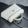 God Factory Chanel 25C Box Bags White impala Leather Size 17*19.5*5cm Pale Gold Hardware