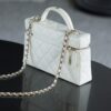God Factory Chanel 25C Box Bags White impala Leather Size 17*19.5*5cm Pale Gold Hardware