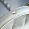 God Factory Chanel 25C Box Bags White impala Leather Size 17*19.5*5cm Pale Gold Hardware