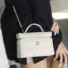 God Factory Chanel 25C Box Bags White impala Leather Size 17*19.5*5cm Pale Gold Hardware