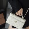 God Factory Chanel 25C Box Bags White impala Leather Size 17*19.5*5cm Pale Gold Hardware