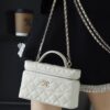 God Factory Chanel 25C Box Bags White impala Leather Size 17*19.5*5cm Pale Gold Hardware