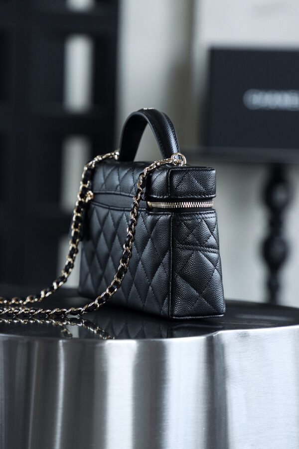 God Factory Chanel 25C Box Bags Black impala Leather Size 17*19.5*5cm Pale Gold Hardware