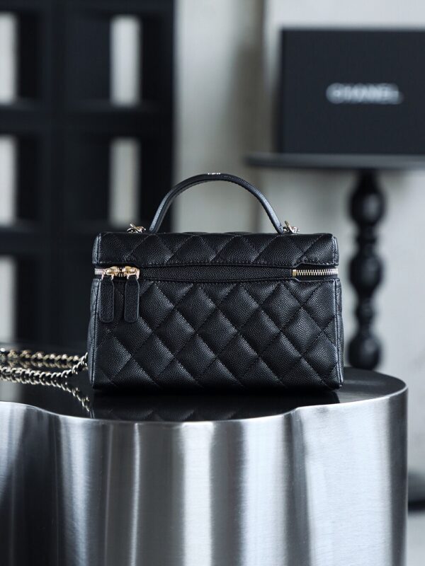 God Factory Chanel 25C Box Bags Black impala Leather Size 17*19.5*5cm Pale Gold Hardware